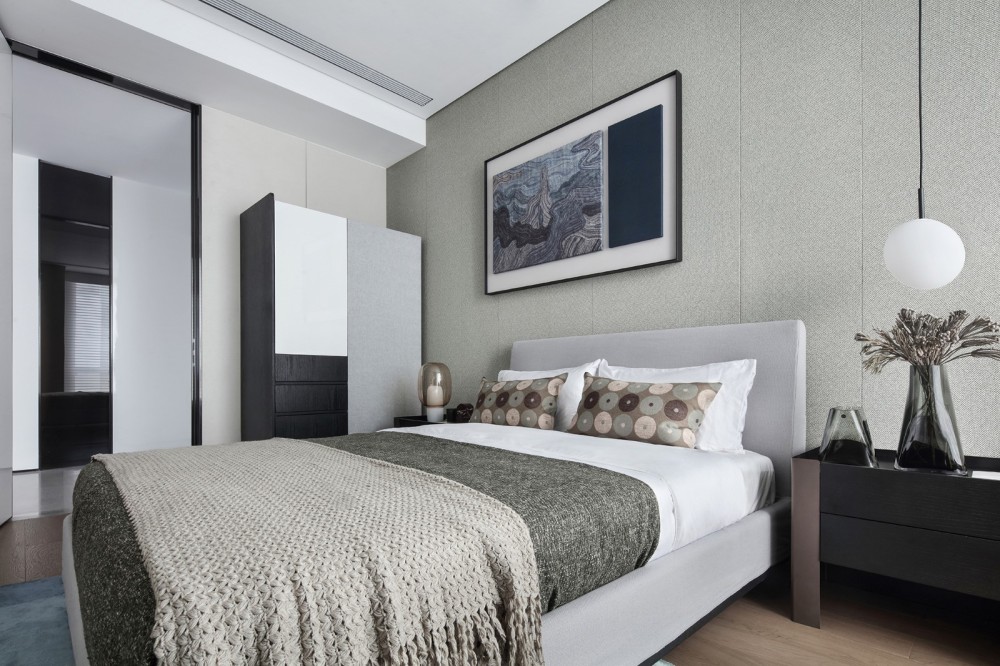 簡約黑白灰風(fēng)格室內(nèi)設(shè)計(jì)家裝案例-次臥 簡約黑白灰風(fēng)格室內(nèi)設(shè)計(jì)家裝案例-次臥