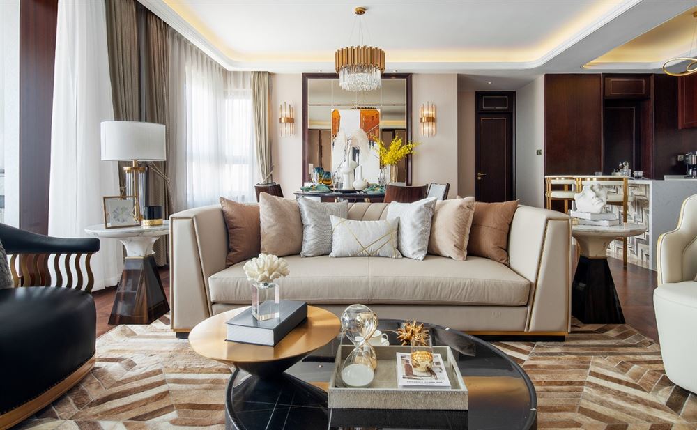 江門(mén)市江海怡景灣輕奢風(fēng)格三居室裝修案例