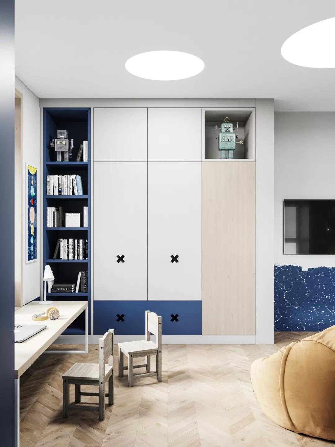 高級灰+原木色現(xiàn)代風格室內(nèi)裝修設計效果圖-萬達華府四居140平米-兒童房 高級灰+原木色現(xiàn)代風格室內(nèi)裝修設計效果圖-萬達華府四居140平米-兒童房