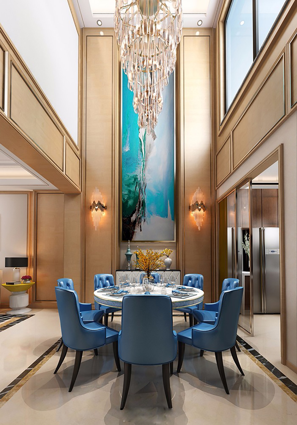 輕奢風(fēng)格別墅裝修設(shè)計(jì)效果圖-碧桂花城別墅300平米-別墅餐廳裝修設(shè)計(jì) 輕奢風(fēng)格別墅裝修設(shè)計(jì)效果圖-碧桂花城別墅300平米-別墅餐廳裝修設(shè)計(jì)