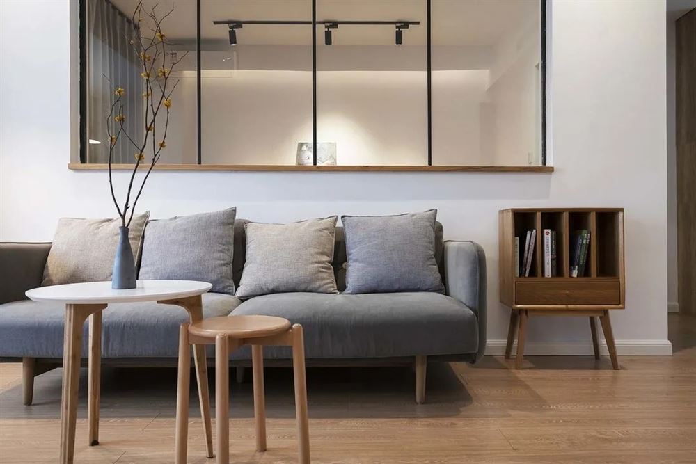 裝修案例日式簡約風格室內(nèi)裝修效果圖-珠江國際城三居116平米