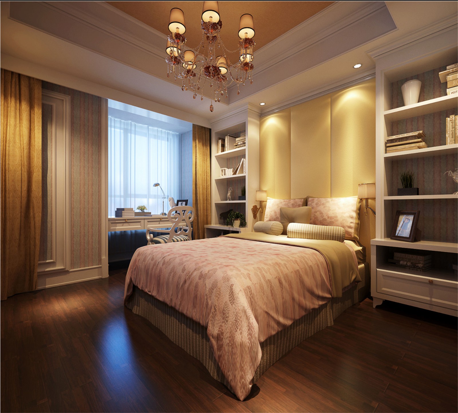 裝修案例歐式復(fù)古風(fēng)格室內(nèi)裝修效果圖-女兒房 裝修案例歐式復(fù)古風(fēng)格室內(nèi)裝修效果圖-女兒房