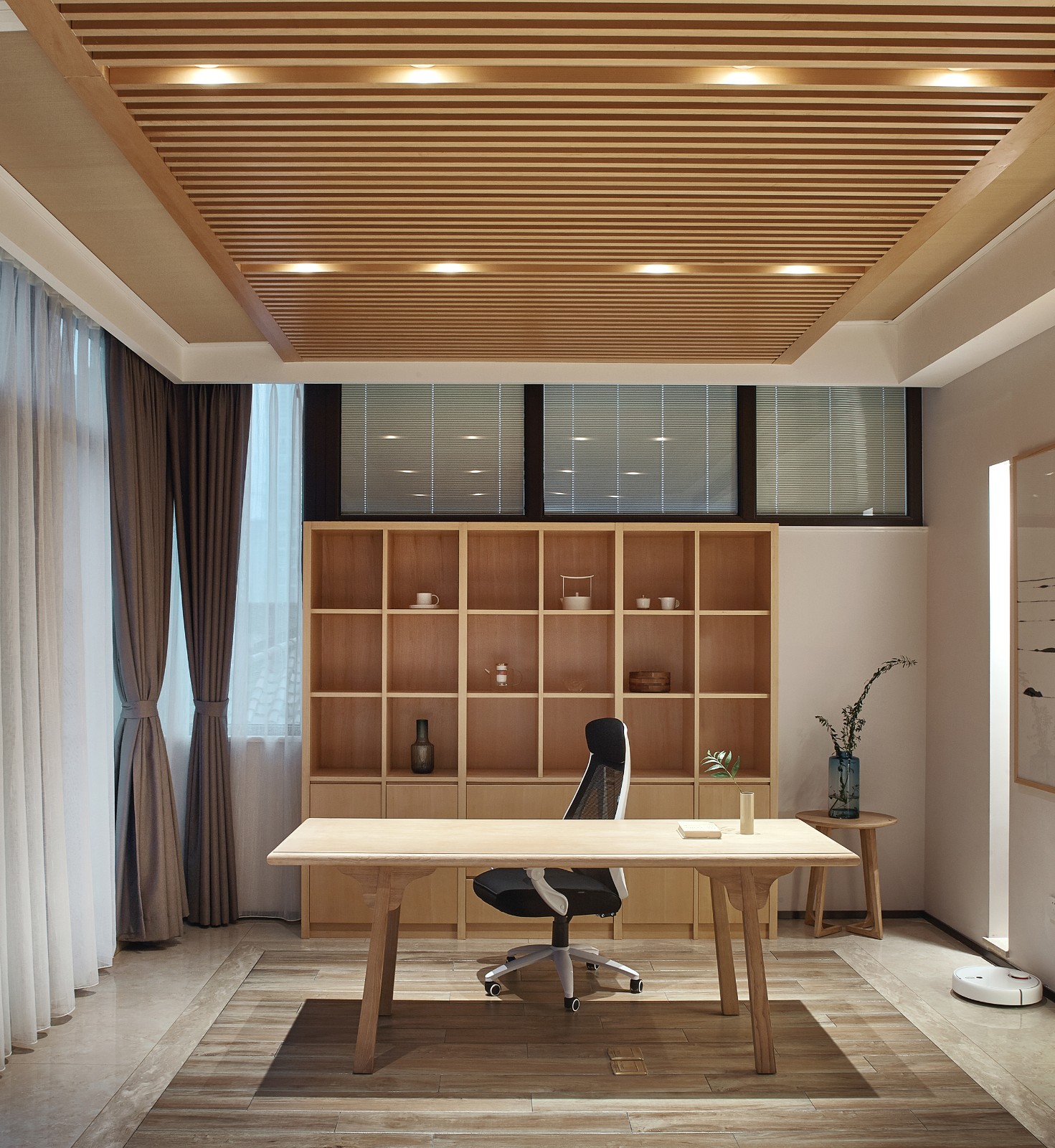 佛山裝修公司新中式風(fēng)格別墅裝修效果圖-書(shū)房 佛山裝修公司新中式風(fēng)格別墅裝修效果圖-書(shū)房