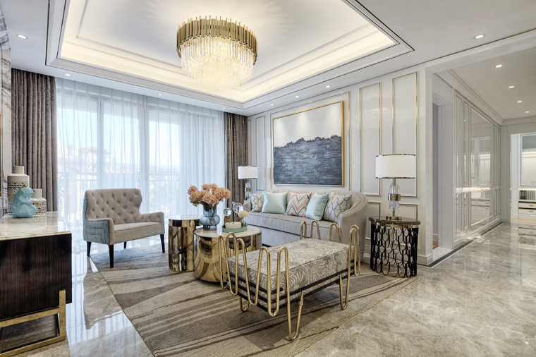 裝修案例美式輕奢風(fēng)格室內(nèi)裝修效果圖-客廳 裝修案例美式輕奢風(fēng)格室內(nèi)裝修效果圖-客廳