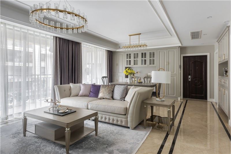 江門市五邑碧桂園美式風(fēng)格三居室裝修案例