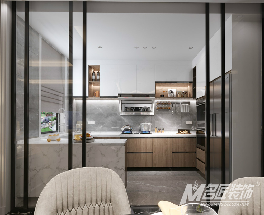 別墅裝修設(shè)計美式輕奢風(fēng)格-廚房 別墅裝修設(shè)計美式輕奢風(fēng)格-廚房