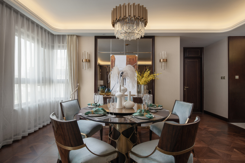 輕奢風格家裝設(shè)計室內(nèi)裝修效果圖-餐廳 輕奢風格家裝設(shè)計室內(nèi)裝修效果圖-餐廳