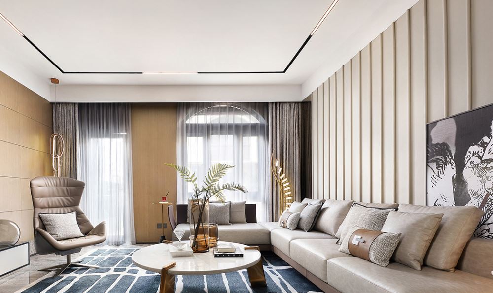 楚雄彝族自治州茶花谷國際社區(qū)香檳郡小區(qū)現(xiàn)代風(fēng)格別墅裝修案例