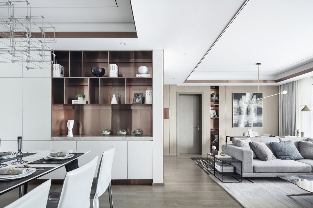 現(xiàn)代輕奢風(fēng)格室內(nèi)設(shè)計(jì)家裝案例-客餐廳 現(xiàn)代輕奢風(fēng)格室內(nèi)設(shè)計(jì)家裝案例-客餐廳