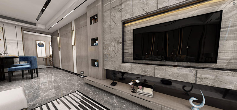 簡歐輕奢風格室內(nèi)裝修效果圖-萬福新城四居166平米-客廳 簡歐輕奢風格室內(nèi)裝修效果圖-萬福新城四居166平米-客廳