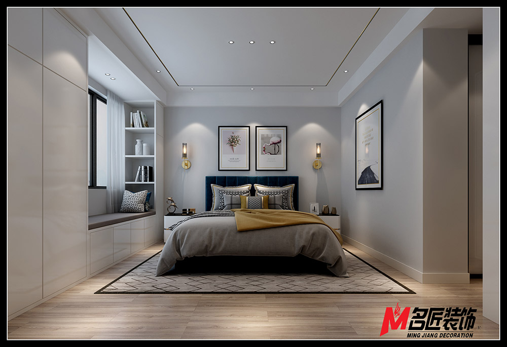 輕奢風格室內(nèi)裝修效果圖-洋洪小區(qū)三居120平米-臥室 輕奢風格室內(nèi)裝修效果圖-洋洪小區(qū)三居120平米-臥室