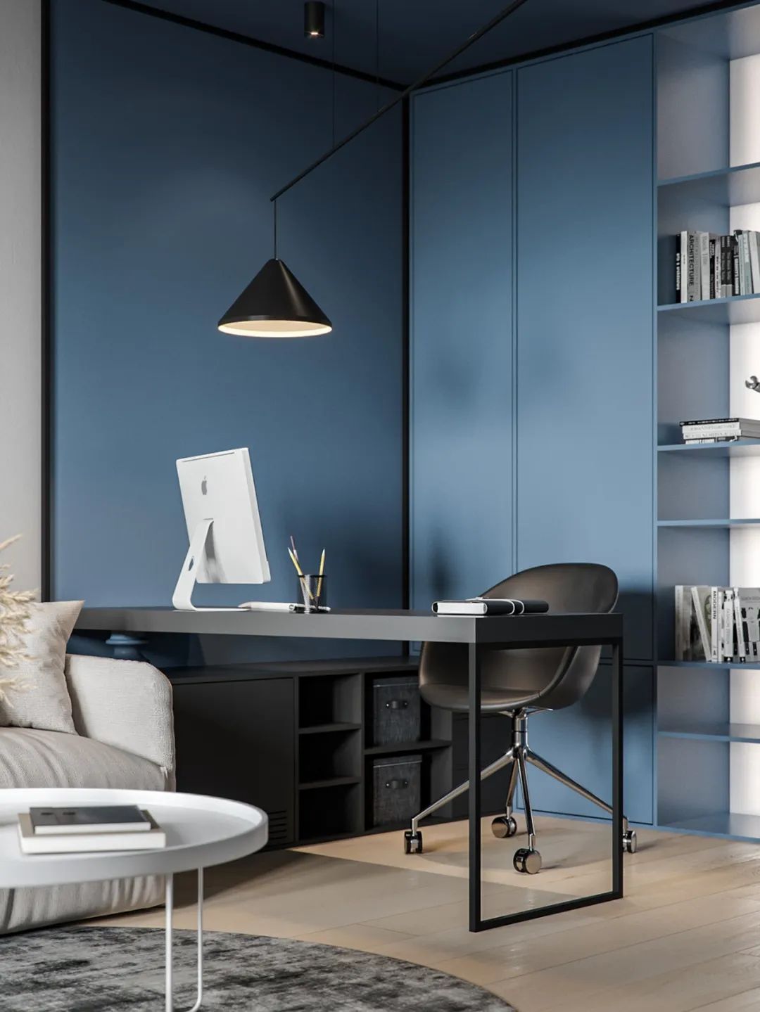 裝修案例現(xiàn)代前衛(wèi)風(fēng)格室內(nèi)裝修效果圖-書房 裝修案例現(xiàn)代前衛(wèi)風(fēng)格室內(nèi)裝修效果圖-書房