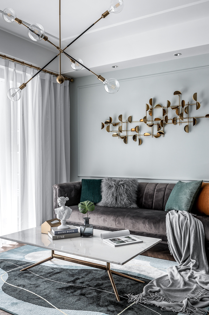 北歐輕奢風(fēng)格室內(nèi)家裝案例效果圖-客廳茶幾 北歐輕奢風(fēng)格室內(nèi)家裝案例效果圖-客廳茶幾