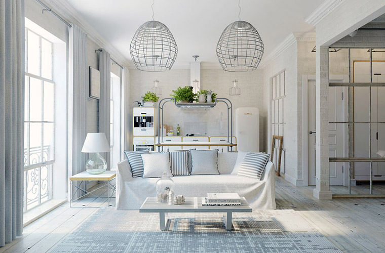 純白優(yōu)雅工業(yè)風(fēng)格室內(nèi)家裝設(shè)計(jì)-客廳 純白優(yōu)雅工業(yè)風(fēng)格室內(nèi)家裝設(shè)計(jì)-客廳