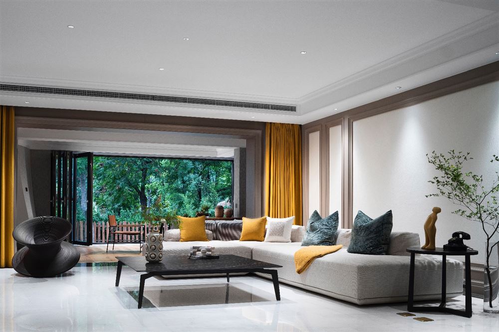 江門市明翠新村美式風(fēng)格三居室裝修案例