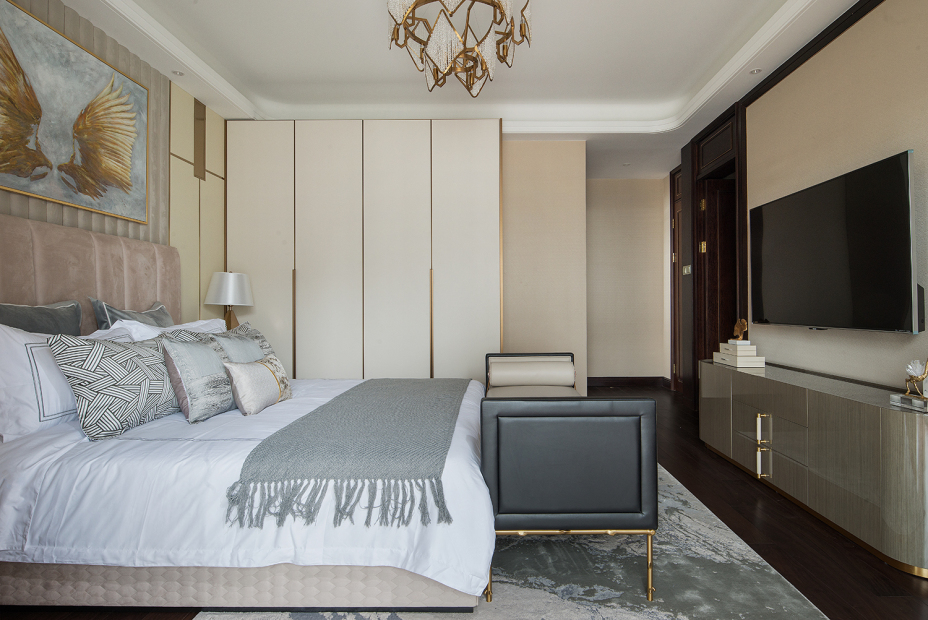 輕奢風格家裝設(shè)計室內(nèi)裝修效果圖-臥室 輕奢風格家裝設(shè)計室內(nèi)裝修效果圖-臥室