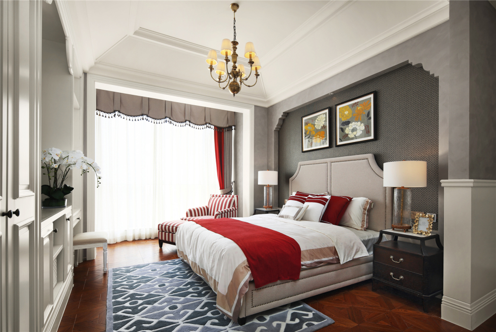 美式風(fēng)格室內(nèi)家裝案例效果圖-主臥 美式風(fēng)格室內(nèi)家裝案例效果圖-主臥