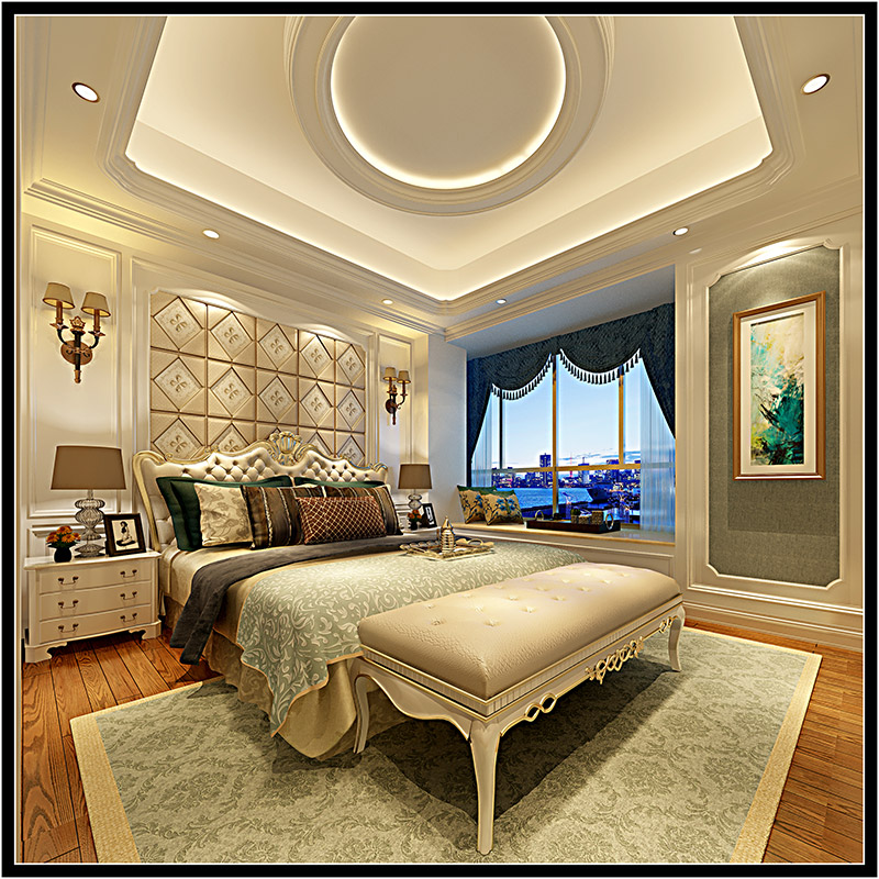 輕奢風(fēng)格別墅裝修效果圖-浮洋別墅350平米-臥室 輕奢風(fēng)格別墅裝修效果圖-浮洋別墅350平米-臥室