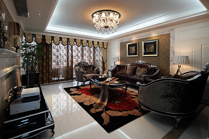 新古典風格家裝設計室內裝修效果圖-客廳 新古典風格家裝設計室內裝修效果圖-客廳