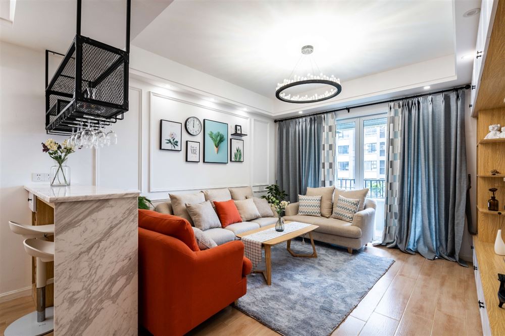 江門市江灣一品北歐風(fēng)格三居室裝修案例