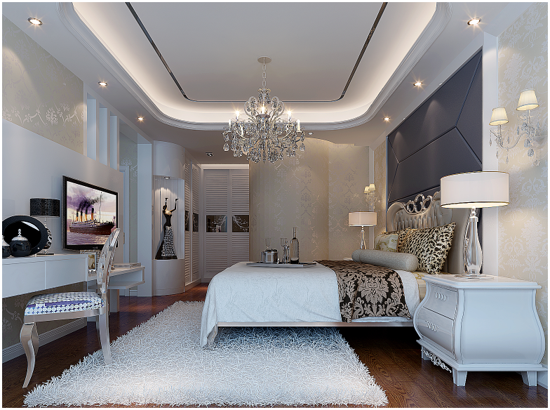 佛山裝修公司簡歐風格室內(nèi)裝修效果圖-臥室 佛山裝修公司簡歐風格室內(nèi)裝修效果圖-臥室