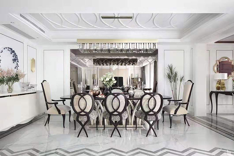 現(xiàn)代簡歐風格室內(nèi)裝修效果圖-英溪桃源平層125平米-餐廳 現(xiàn)代簡歐風格室內(nèi)裝修效果圖-英溪桃源平層125平米-餐廳