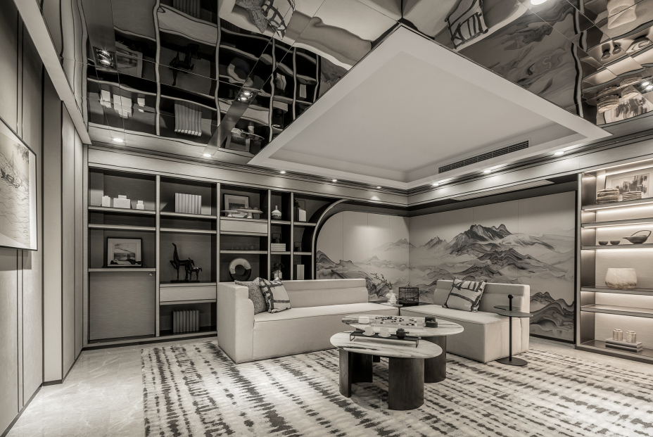 新中式風(fēng)格別墅家裝案例效果圖-客廳 新中式風(fēng)格別墅家裝案例效果圖-客廳