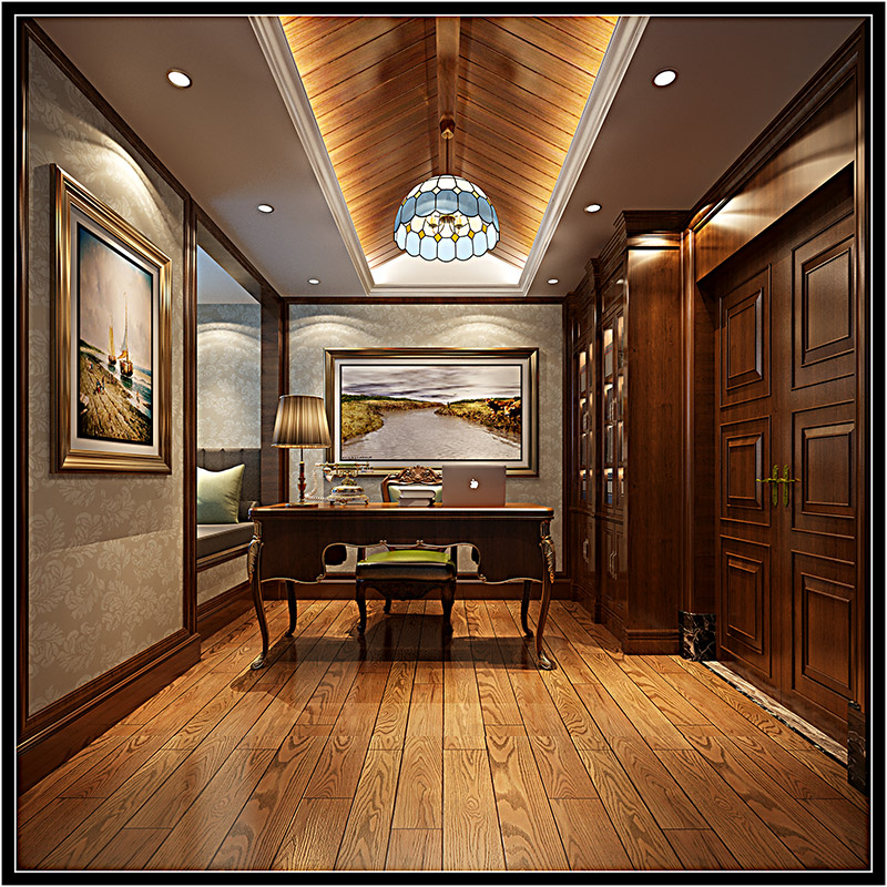 輕奢風(fēng)格別墅裝修效果圖-浮洋別墅350平米-書房 輕奢風(fēng)格別墅裝修效果圖-浮洋別墅350平米-書房