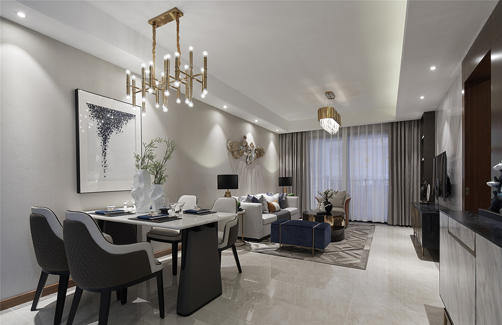 現(xiàn)代簡約風格室內(nèi)裝修效果圖-恒大新城二居95平米-餐廳 現(xiàn)代簡約風格室內(nèi)裝修效果圖-恒大新城二居95平米-餐廳