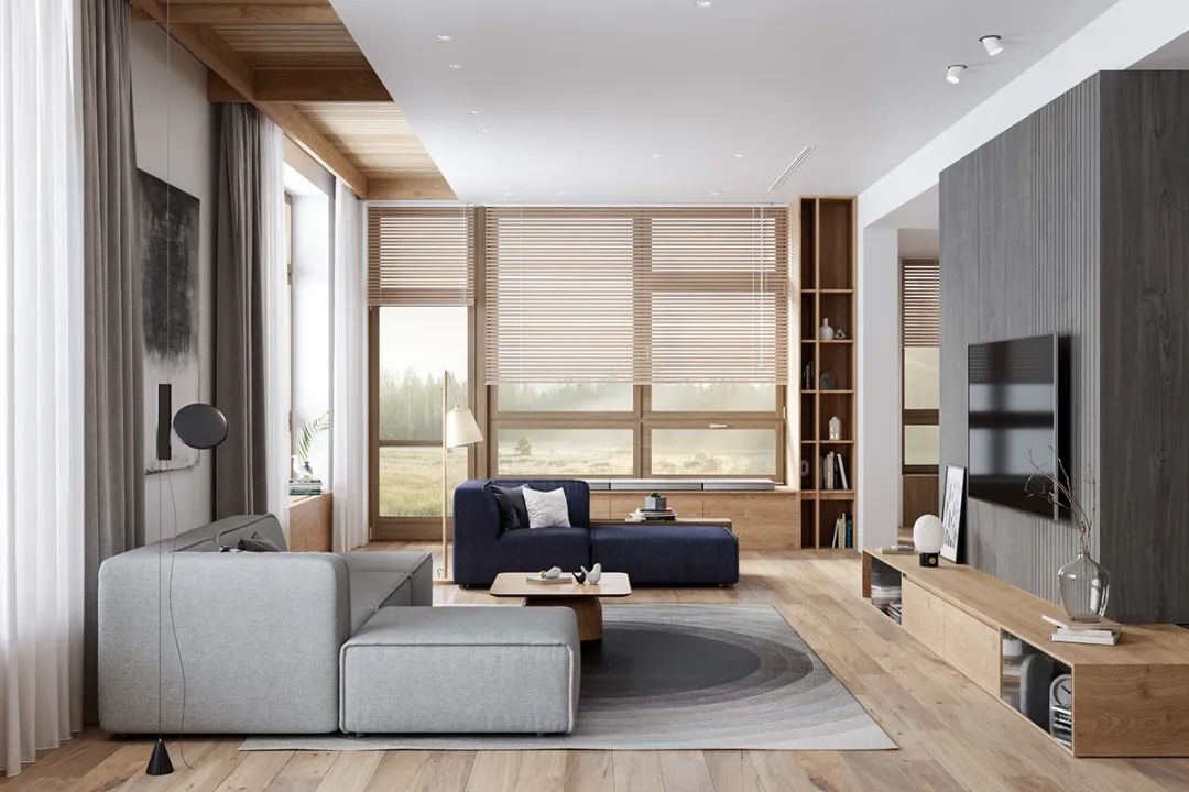 日系原木風(fēng)風(fēng)格家裝設(shè)計室內(nèi)裝修效果圖-客廳 日系原木風(fēng)風(fēng)格家裝設(shè)計室內(nèi)裝修效果圖-客廳