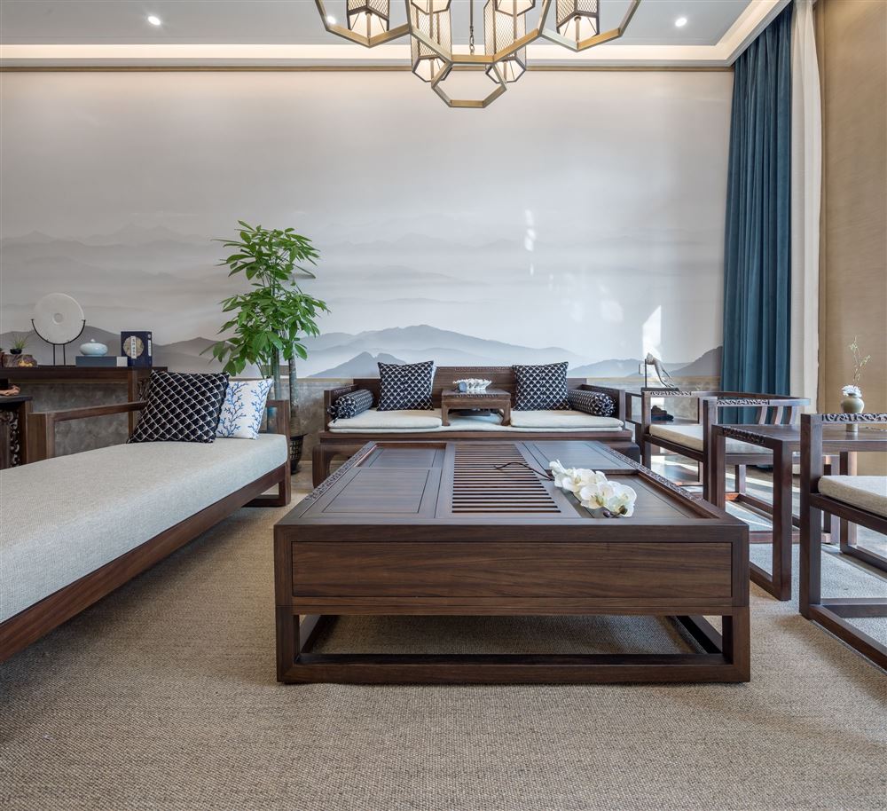 佛山市恒大雅苑新中式風(fēng)格平層裝修案例