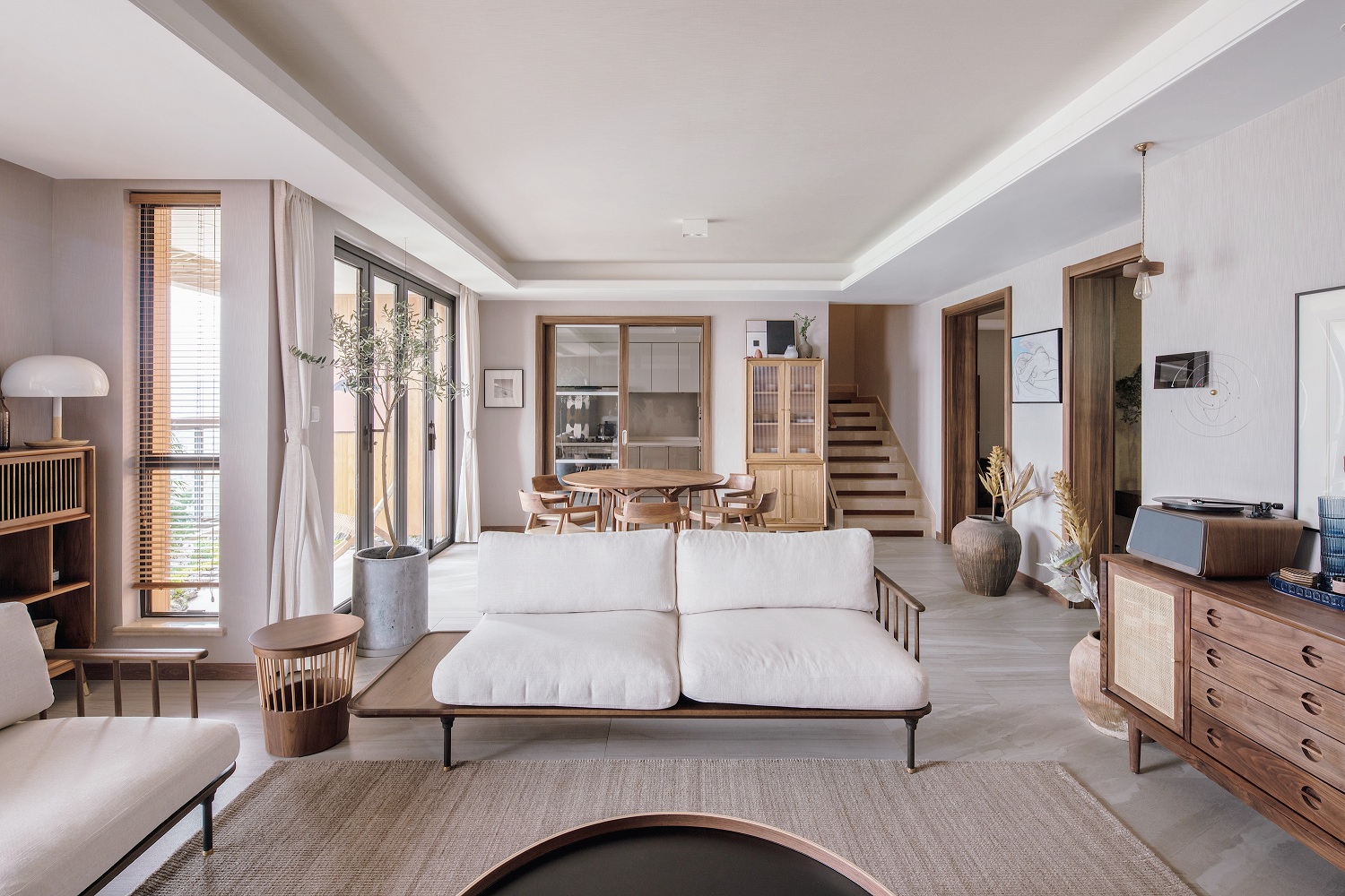 原木簡約風(fēng)格室內(nèi)家裝案例效果圖-客廳 原木簡約風(fēng)格室內(nèi)家裝案例效果圖-客廳