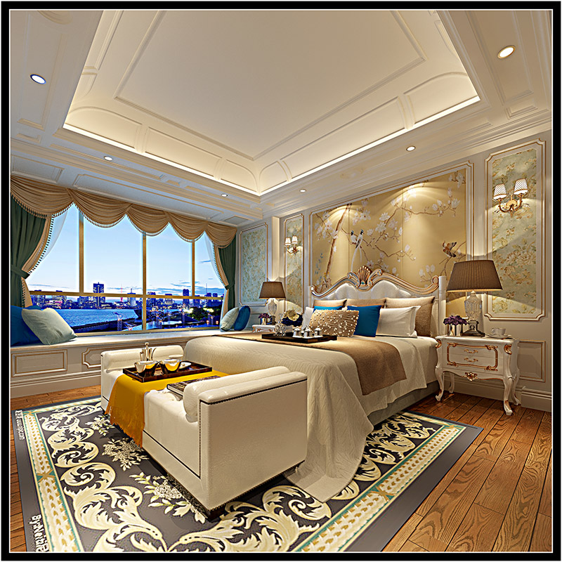 輕奢風(fēng)格別墅裝修效果圖-浮洋別墅350平米-長輩房 輕奢風(fēng)格別墅裝修效果圖-浮洋別墅350平米-長輩房