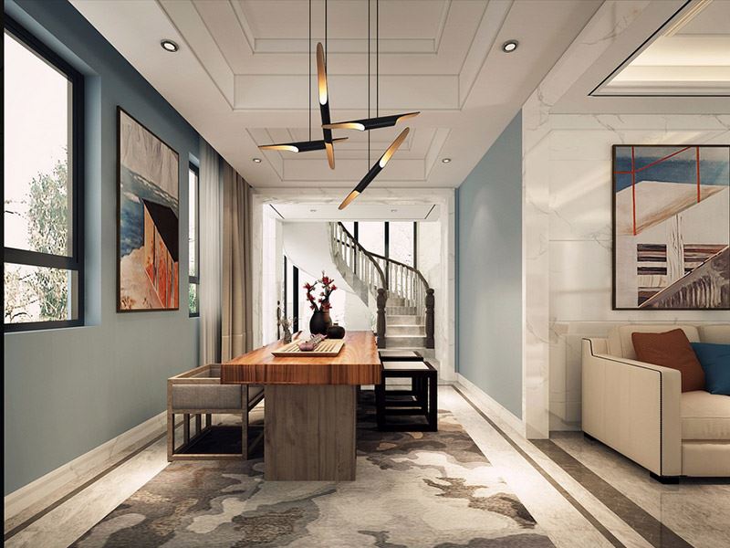 泰州市寶麗廣場現代風格復式裝修案例