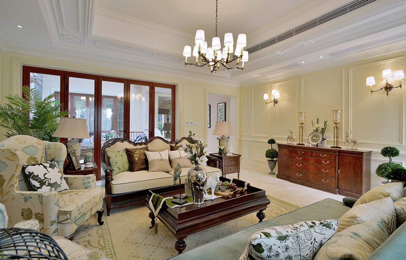 美式復(fù)古風(fēng)格家裝設(shè)計(jì)室內(nèi)裝修效果圖-客廳 美式復(fù)古風(fēng)格家裝設(shè)計(jì)室內(nèi)裝修效果圖-客廳