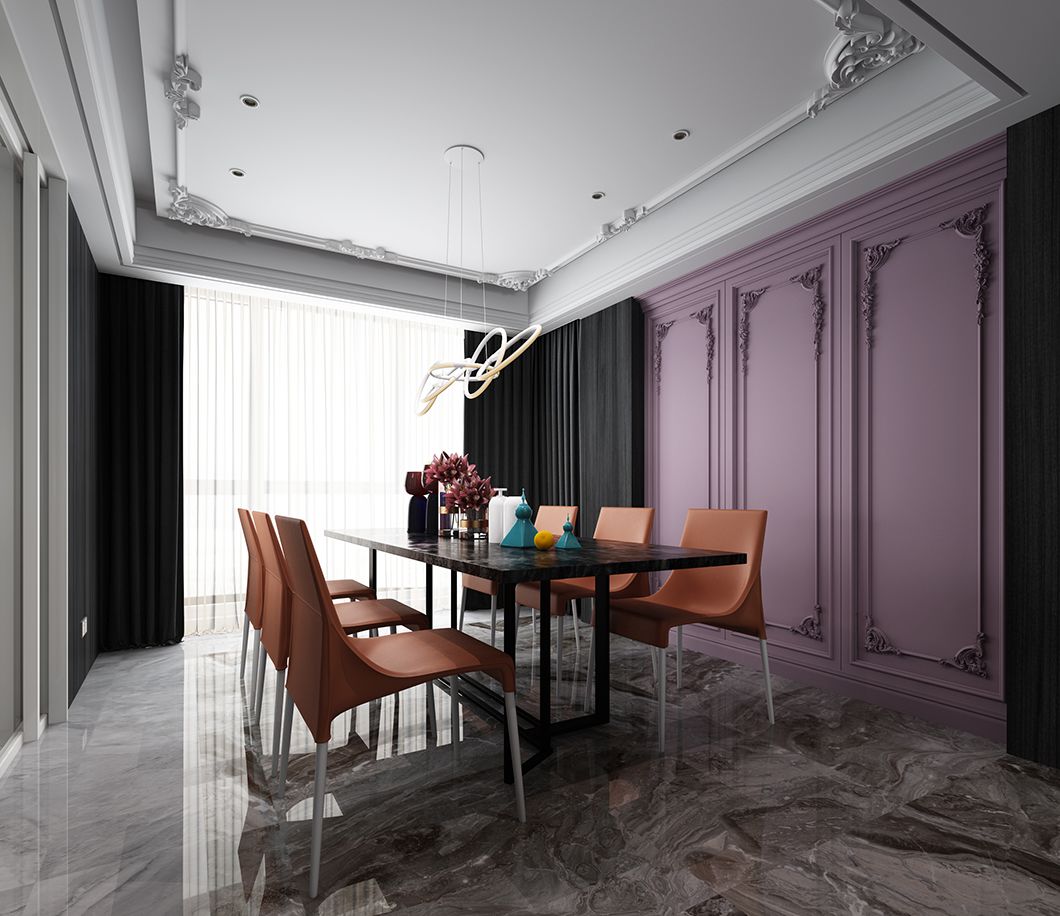 時尚輕奢風格家裝設計室內(nèi)裝修效果圖-餐廳 時尚輕奢風格家裝設計室內(nèi)裝修效果圖-餐廳