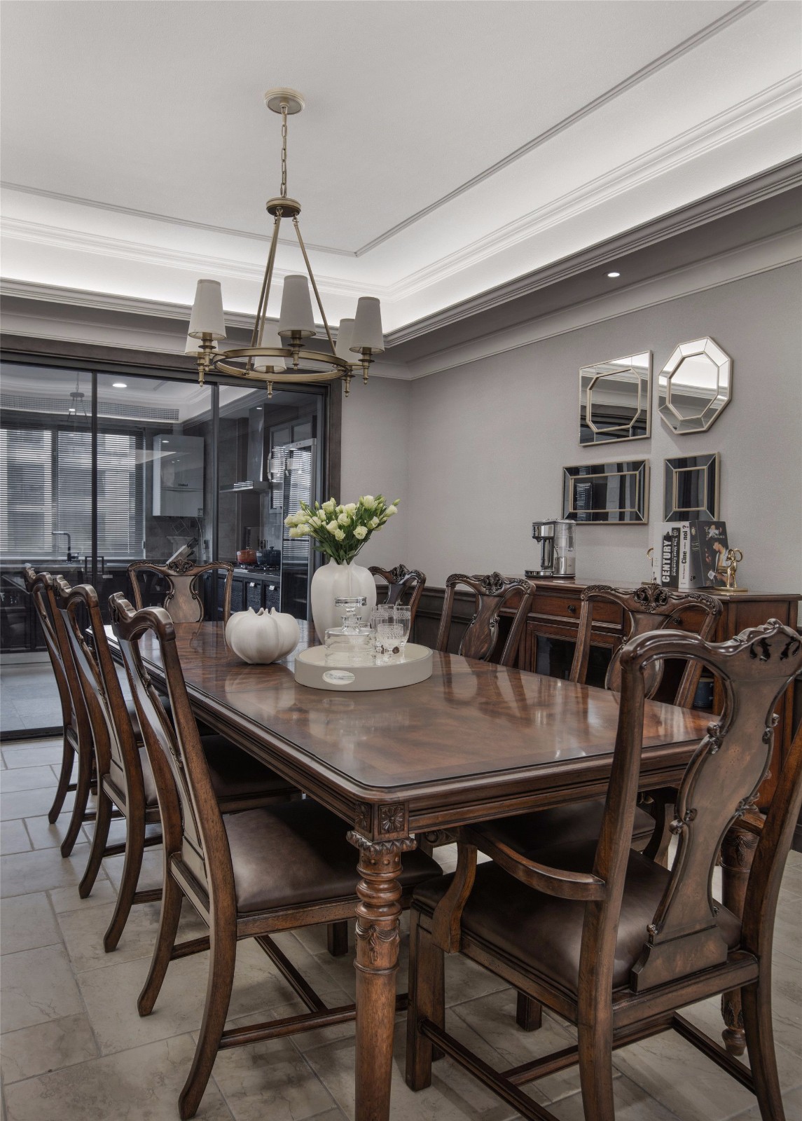 美式古典風格家裝設(shè)計室內(nèi)裝修效果圖-餐廳 美式古典風格家裝設(shè)計室內(nèi)裝修效果圖-餐廳