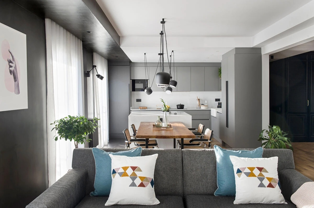 簡(jiǎn)約高級(jí)灰風(fēng)格室內(nèi)設(shè)計(jì)家裝案例-客餐廳 簡(jiǎn)約高級(jí)灰風(fēng)格室內(nèi)設(shè)計(jì)家裝案例-客餐廳