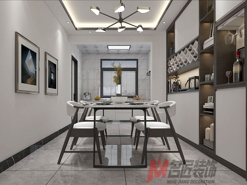 自貢市謝家壩居委會現(xiàn)代簡約風格平層裝修案例