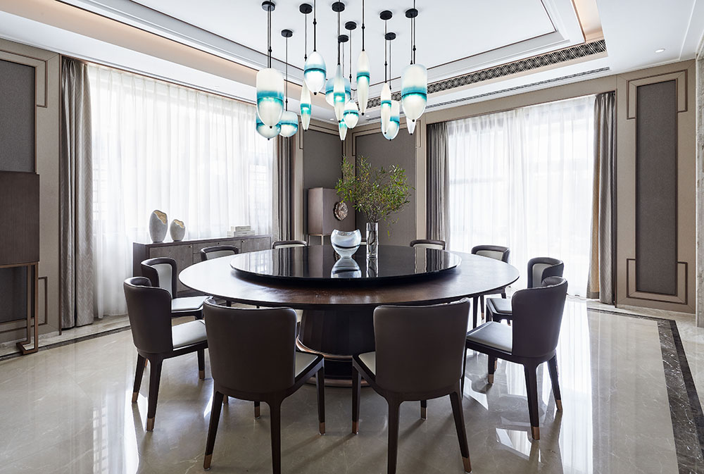 新中式風(fēng)格家裝設(shè)計(jì)別墅裝修效果圖-餐廳 新中式風(fēng)格家裝設(shè)計(jì)別墅裝修效果圖-餐廳