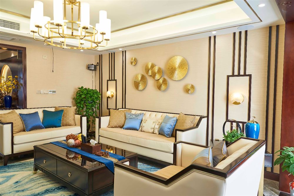 廣州市凱德山海連城新中式風(fēng)格三居室裝修案例