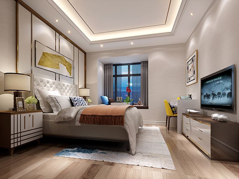 揭陽(yáng)市寶豐花園輕奢風(fēng)格四居室裝修案例