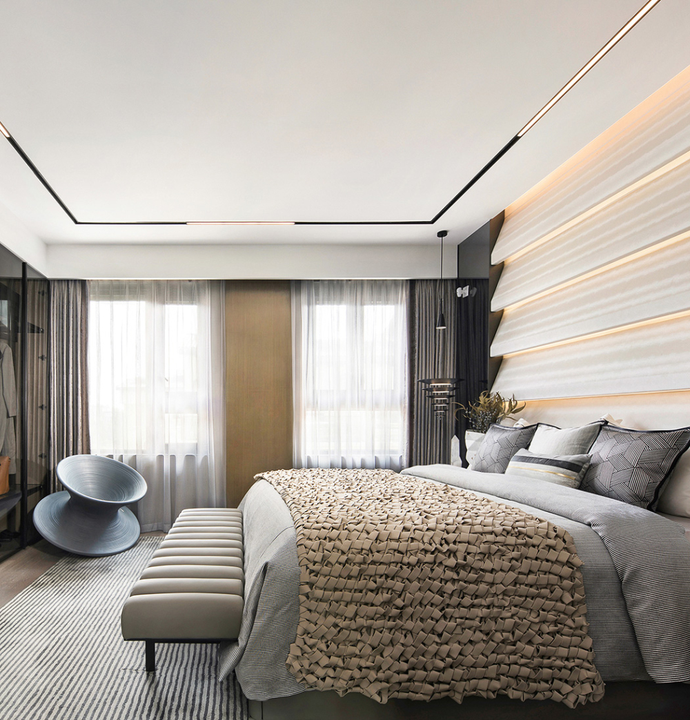 現(xiàn)代前衛(wèi)風(fēng)格別墅家裝案例效果圖-臥室 現(xiàn)代前衛(wèi)風(fēng)格別墅家裝案例效果圖-臥室