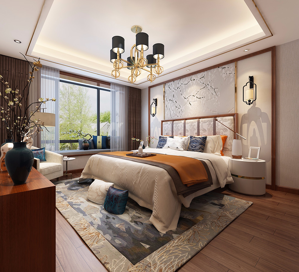 新中式風(fēng)格別墅裝修設(shè)計效果圖-力迅榕墅里別墅450平米-別墅客臥裝修設(shè)計 新中式風(fēng)格別墅裝修設(shè)計效果圖-力迅榕墅里別墅450平米-別墅客臥裝修設(shè)計