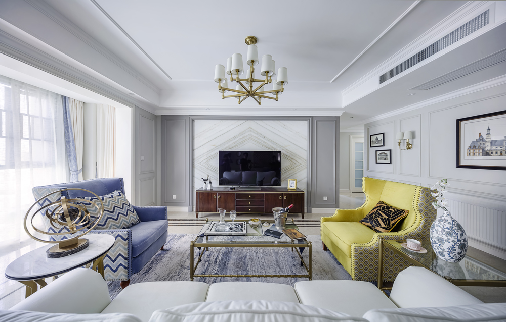 歐式輕奢風(fēng)格家裝設(shè)計(jì)室內(nèi)裝修效果圖-客廳 歐式輕奢風(fēng)格家裝設(shè)計(jì)室內(nèi)裝修效果圖-客廳