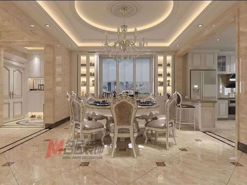 自貢市銀海&middot;金域國(guó)際一期歐式風(fēng)格別墅裝修案例