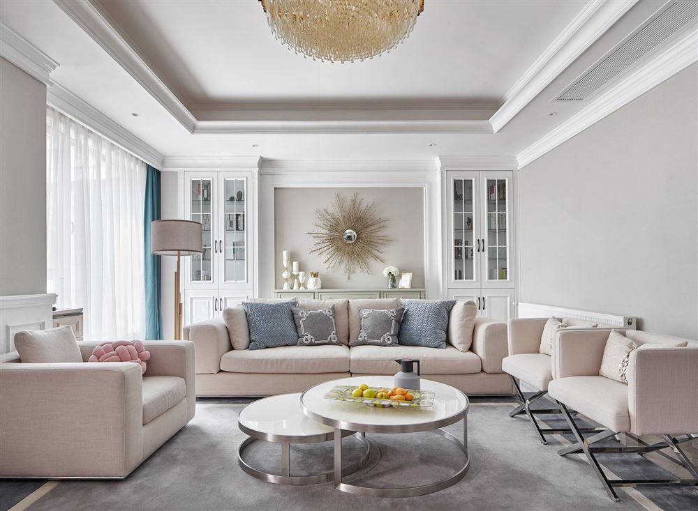 自貢市貢井青杠林廣廈苑歐式風(fēng)格平層裝修案例