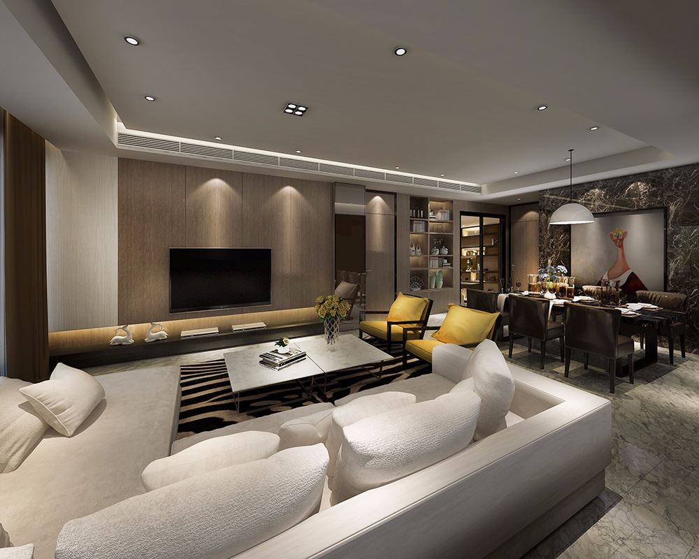 佛山市中交&middot;瀧灣云城現(xiàn)代簡(jiǎn)約風(fēng)格別墅裝修案例