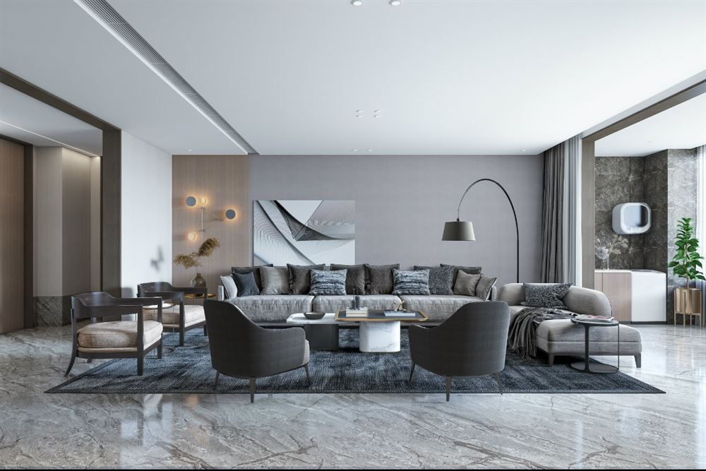 廣州市景新國際現(xiàn)代風格三居室裝修案例