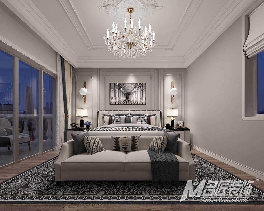 別墅裝修設(shè)計美式輕奢風(fēng)格-主臥 別墅裝修設(shè)計美式輕奢風(fēng)格-主臥